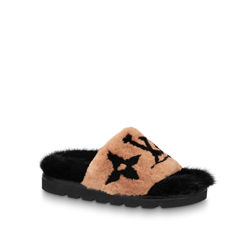 pool pillow comfort mules black